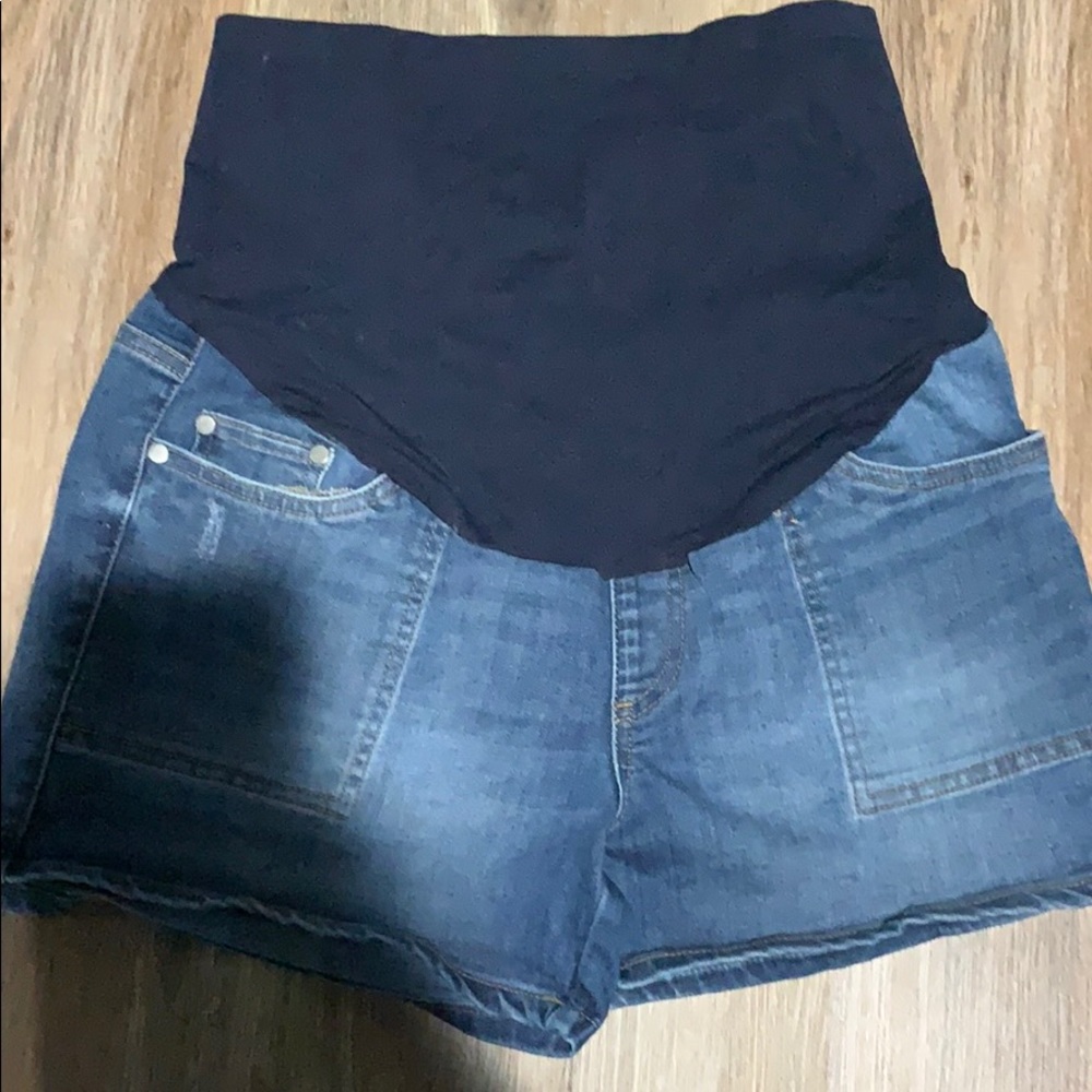 Maternity jean shorts